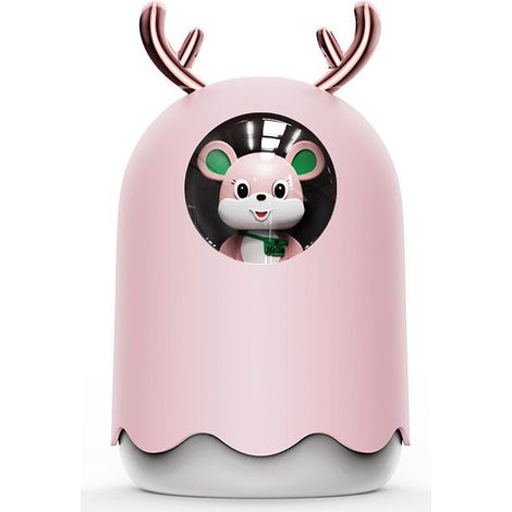 Humidificateur bebe,Humidificateur d'air Maison,Humidificateurs d'air bébé Silencieux Ultrasons,USB Portable humidificateur 7 Couleurs Veilleuse Lumière,   (300ml Rose) (1/5)