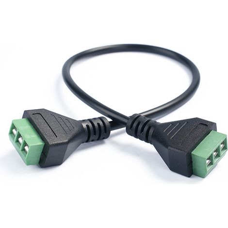 New 3P pure copper connector to 3P solderless terminal for data transmission, data extension for computer and TV. (1/4)