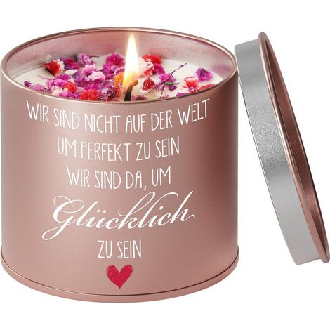 Duftkerze Lavendel 9OZ Sojawachs mit getrockneten Blumen, Geschenk für Frauen