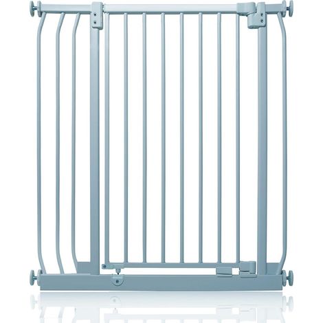 Safetots Extra Tall Elite Safety Gate, 80cm - 89cm, Matt Grey, Extra Tall 96.8cm in Height, Pressure Fit Stair Gate