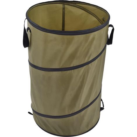 90L collapsible garden bag with bin base, reusable camping waste bag, laundry basket, grass bag, lawn waste bag, garden waste container (45 x 55 cm) (1/3)