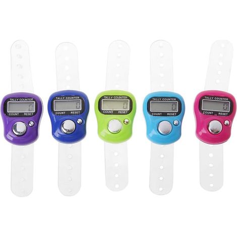 Mini marqueur de Point et Compteur de Doigts de rangée LCD Compteur de comptage numérique électronique pour Couture Outil de Tissage à Tricoter Compteur de Doigts (1/5)