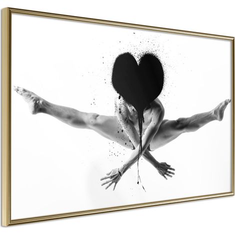 Affiche Murale Encadrée "Splits in the Air" 30 x 20 cm Or