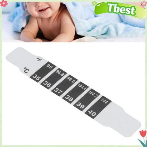 Tbest Stirnthermometerstreifen, Stirnthermometerstreifen, Schnell ablesbarer Temperaturaufkleber, Anti-Aging-Schönheit (1/5)