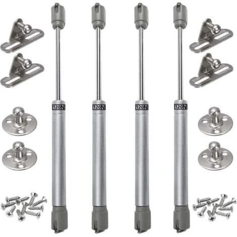 BUNTHAUS 4PCS vrins gaz 120N verin meuble hydraulique ressort amortisseurs gaz d\\'origine porte armoire de cuisine Bras pneumatique pour levage de porte armoire (1/5)