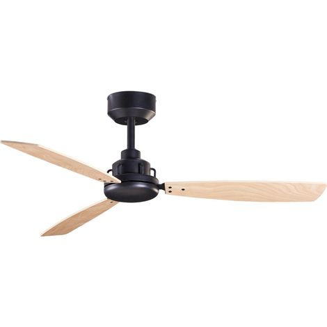 Ventilador Xaloc ø1000mm Negro Madera clara (1/5)