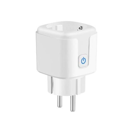 Prise connectée WiFi Tuya 16 A/20 A avec mesure de puissance, application mobile, télécommande, norme européenne (1/5)