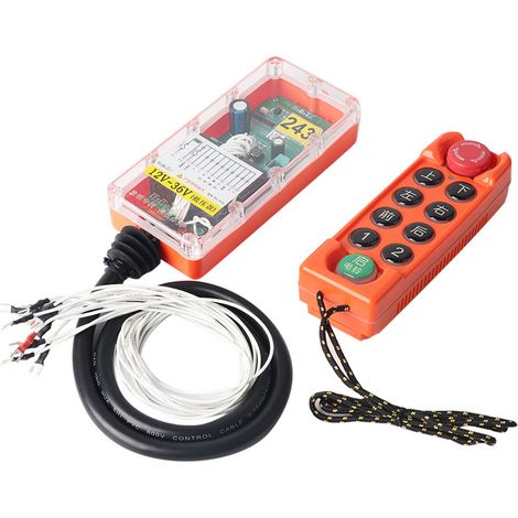 Télécommande de grue industrielle RX A10L – 1 émetteur + 1 récepteur (12-36V) pour pont roulant et treuil (1/5)