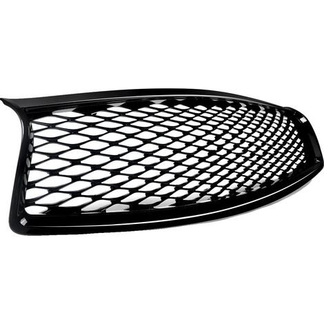 Grille, Design en nid d'abeille, Installation facile, noir brillant (1/2)