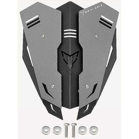 Kit de déflecteur de pare-brise en aluminium Mtkracing compatible avec les modèles Yamaha MT-03 (2021-2022) et MT-25 (MT-25) - Titane