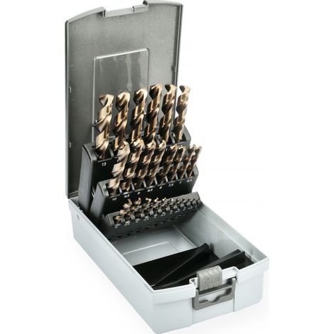 Juego de 25 brocas DIN338 HSS Cobalto Gris (1/3)
