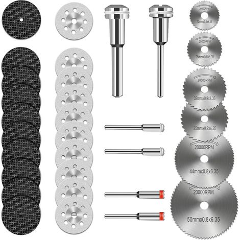 Ensemble de Disques de Coupe pour Outil Rotatif, Roues de Coupe Diamant pour Bois Métal, Lame de Scie Circulaire, Disque de Coupe en Résine, Meules Diamant pour Bois, Verre, Plastique, Pierre et Métal (1/5)