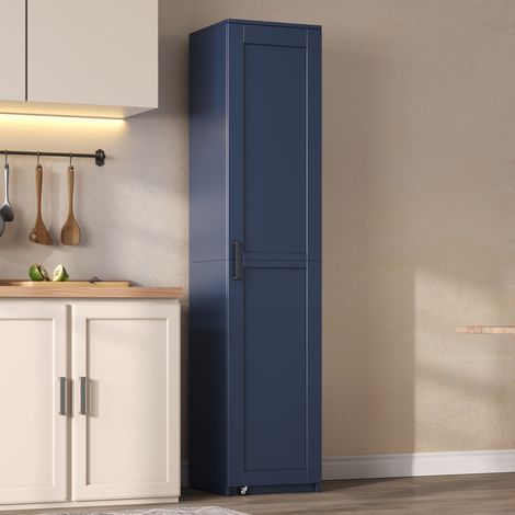 Mueble de cocina, armario alto con puertas y estantes ajustables, despensa para salón, comedor y baño, 40 × 40 × 183 cm (1/5)