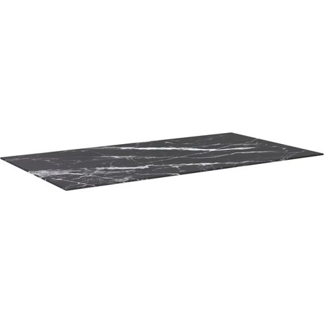 Maison Exclusive - Piano Tavolo Nero 120x65 cm 8mm Vetro Temperato Design Marmo