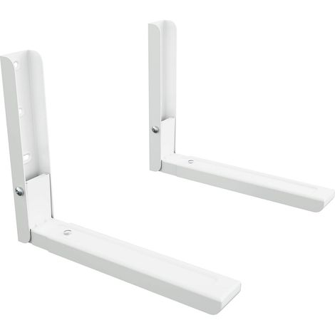 AVF - Staffe universali da parete in acciaio per microonde, bianco, set da 2 (1/4)