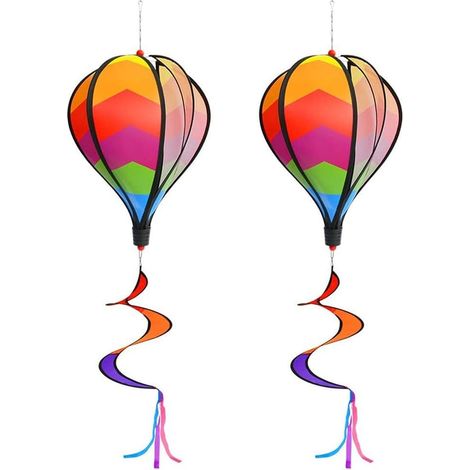 Dekorieren Sie Ihren Garten mit einem Heißluftballon-Windrad, einer rotierenden Außendekoration
