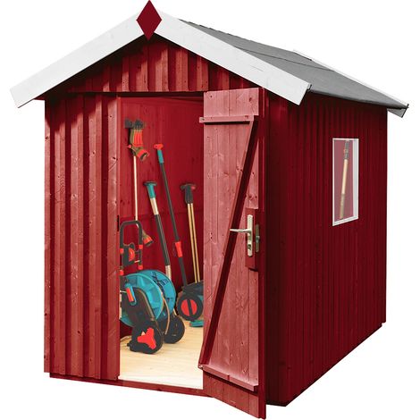Weka Gartenhaus Schwedenhaus Größe 1, schwedenrot (1/4)