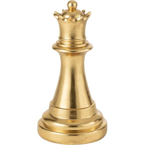 Pièce d'Échec Déco "Reine" 67cm Doré (1/3)