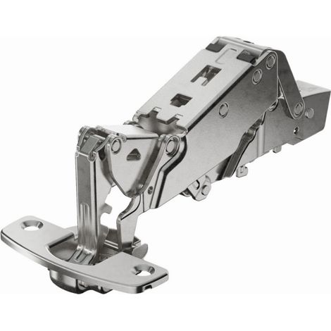 Hettich – Charnière invisible à visser pour meuble – Angle d'ouverture 165° – Entraxe 52 mm – Coudure 0 mm – Vendu à l'unité