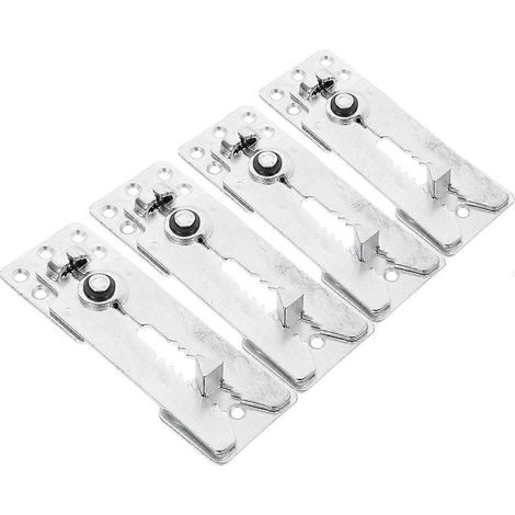 Connecteurs robustes pour l'assemblage de canapés, argentés, rectangulaires, ensemble de 4 pièces, 15,5 x 5,5 cm. (1/5)