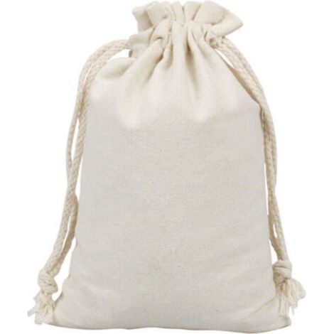 20 Petit Pochon Tissu,Sac Coton Sachet Tissu Pochon Bijoux Lin,Sacs en Tissu Sac Toile De Jute Pochette Tissu Cordon,Sac Cafe Sac Tissu Cadeau Sachet Reutilisable 13 x 18 cm (1/2)