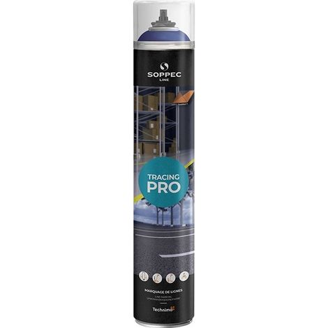 Peinture BLEUE 750 ml en aérosol TRACING PRO SOPPEC 152001O
