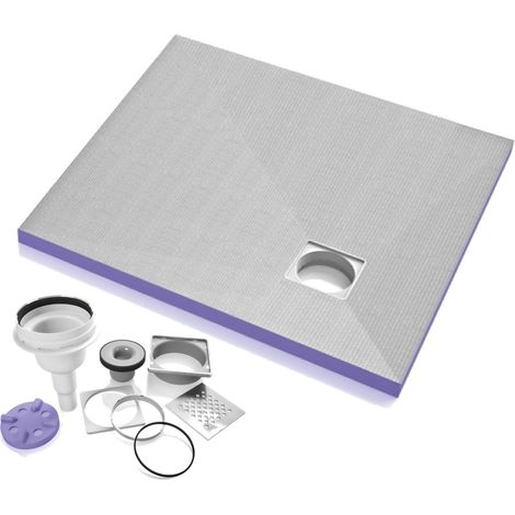Jackon Aqua Jackon Duschwanne zum Verfliesen dezentral 1200x1200x40mm + vertikaler Siphon gratis (4512095 + 4512008)
