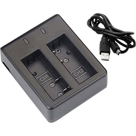 BEBUSINGOTO Double chargeur pour Eken H9 H9r et Sjcam Sj4000 Sj 4000 Sj5000 (1/5)