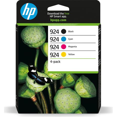 HP 924 CMYK Original Ink Cartridge 4-Pack Druckerpatrone 4 Stück(e) Schwarz, Cyan, Magenta, Gelb
