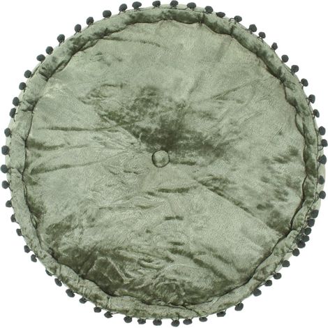 vidaXL Pouf Rotondo in Velluto 40x20 cm Verde