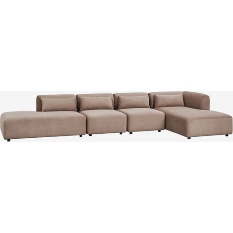 Divano modulare chaise longue ad angolo destro in 4 pezzi con chaise longue Fogler SKLUM            