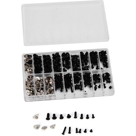 360 pièces Vis pour Ordinateur Portable, Petites Vis Noires pour Vis de Réparation D'ordinateur Portable et Disque Dur, M2, M2.5, M3 (20 Tailles) (1/5)