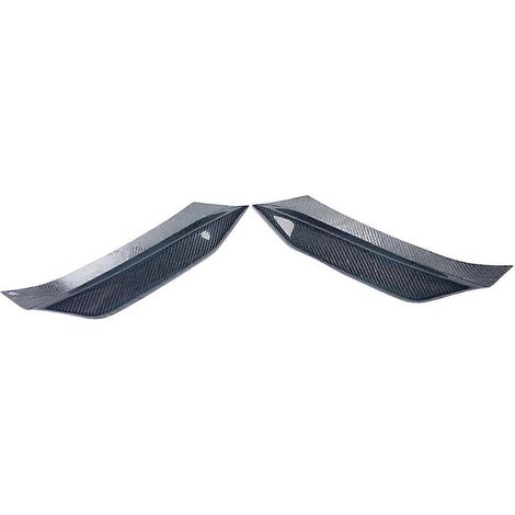 Aérateurs latéraux de pare-chocs avant en fibre de carbone sèche pour BMW F80 M3 F82 F83 M4, cache de spoiler supérieur, canard (1/5)