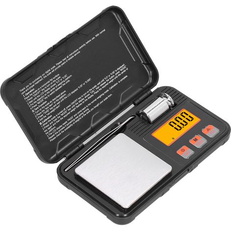 200 g/0,01 g Schmuckwaage mit LCD-Anzeige, tragbarer elektronischer Mini-Waage und Gewichtspinzette (1/5)