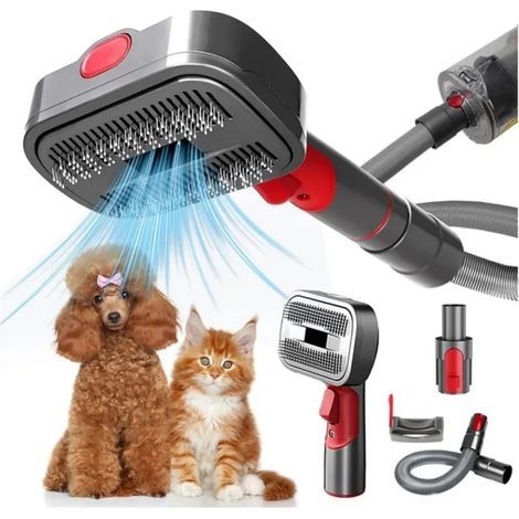 Brosse Aspirateur Pour Chiens - Compatible Avec Aspirateurs Sans Sac - Élimination Poils Sous-Poil Squames - Facile À Installer - 1 Pièce (1/5)