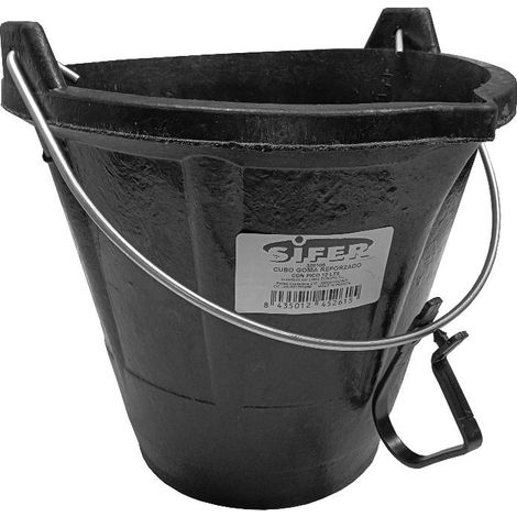 SIFER sifer cubo goma reforzado pico 12 l ø31x27cm 320109 , sifer cubo goma reforzado pico 12 l ø31x27cm 320109