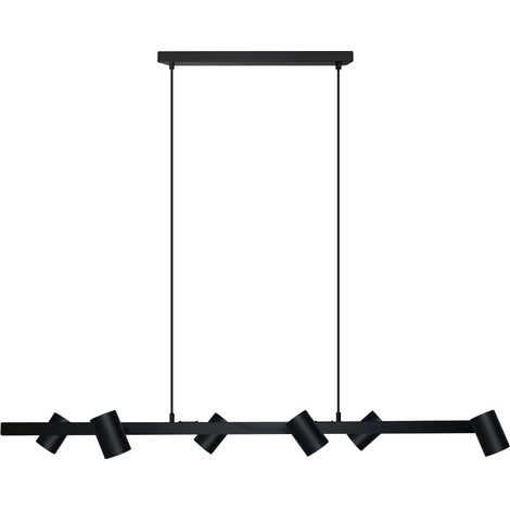 Lámpara colgante Snow 6 GU10 luz negra Prestige LP-731/6L BK (1/5)