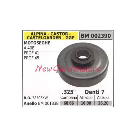Pignone ALPINA motore motosega A40E PROF 41 45 .325' denti 7 002390