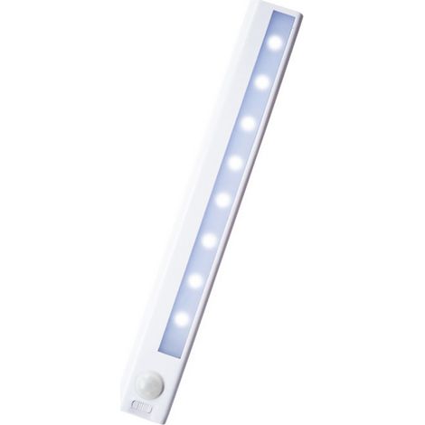 Barre lumineuse LED à détecteur de mouvement, magnétique et à piles, à installer sous un meuble ou dans un placard, veilleuse (1/2)