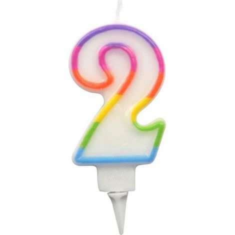 Bougie d'anniversaire chiffre 2