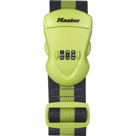 Master Lock 4701EURDGRN Sangle pour Bagages avec Combinaison, Vert, 190 x 6,5 x 4,8 cm