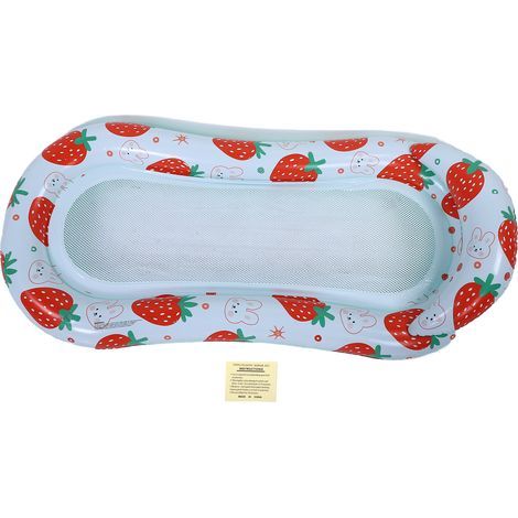 Tapis flottant gonflable pour piscine, motif fraise, hamac confortable et pliable en PVC pour les activités de plein air (1/5)
