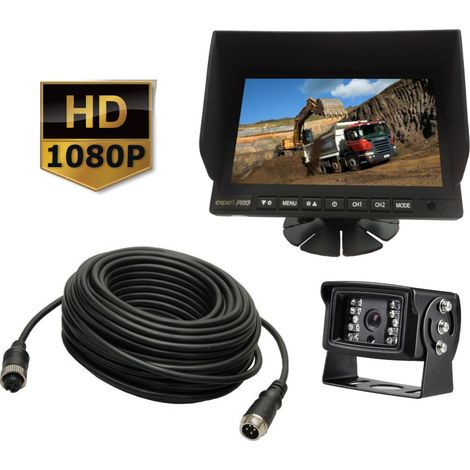 Kit de cámara de marcha atrás AHD con monitor 1080P de 7'' y 15 m (1/2)