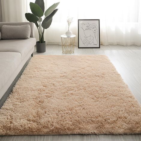 Shaggy Rug, 60x90 cm, Beige, Soft, Non-slip, Living Room (1/5)