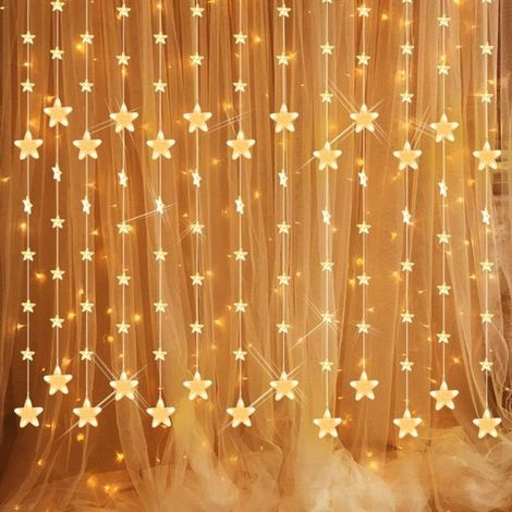 Luci decorative a forma di stella, 144 LED, 200 cm, luce bianca calda. (1/5)