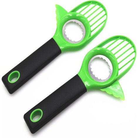 Couteaux Avocat Multifonctionnel pour éPlucheur Fruits Couteau Avocat Coupe Avocat 3 en 1 Couteau Avocat Convient pour Les Tranches Cuisine 2 Pcs (1/5)
