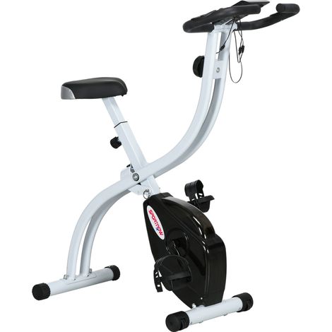 Cyclette Magnetica Pieghevole 8 niveaux résistance Seduta Regolabile Acciaio 97x43x110 cm Nero