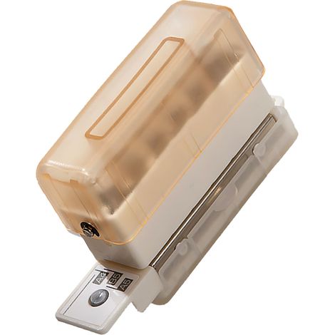 Perforatrice 6 trous, économique et puissante, en métal et plastique, capacité de 3 feuilles, récupérateur de copeaux, perforatrice pour classeur, pour la maison, le bureau et l'école, marron foncé. (1/5)