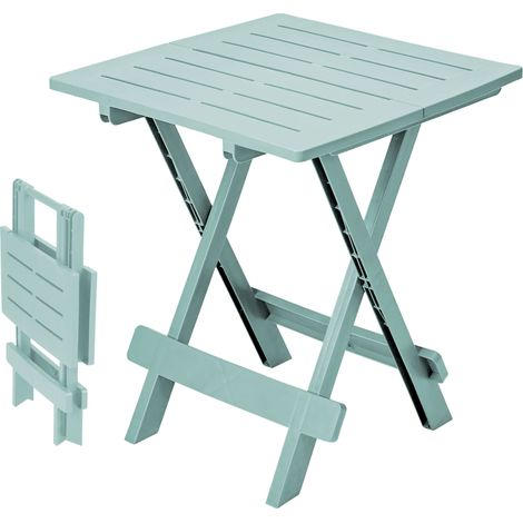 Kunststoff Klapptisch ADIGE 45 x 43 cm - hellblau - Garten Beistelltisch klappbar