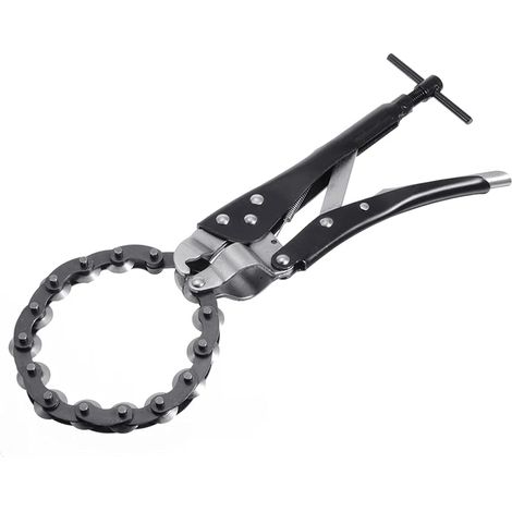 1 - Coupe-chaîne - Coupe-tube - Pour échappement et tuyaux métalliques - Acier cuivre PVC aluminium - Noir - 19-83 cm